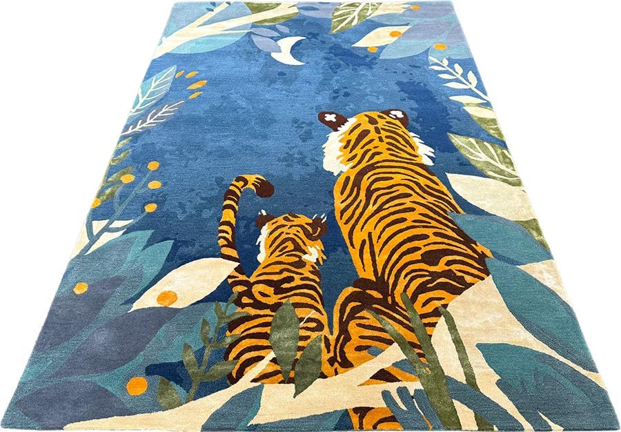 Jungle Tiger Handtufed Rug - Image 2