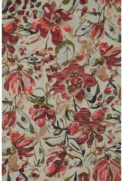 ODETTE RUGS Handmade Floral Area Rug Elegant Wool Flower Garden Design Rug Thick Durable Carpet for Entryways Living Room Bedroom Dining Room - Image 24