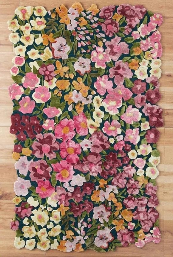 Flower Garden Design Floral Area Rug - Image 6