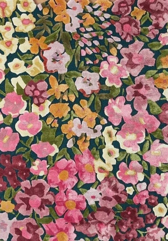 Flower Garden Design Floral Area Rug - Image 10