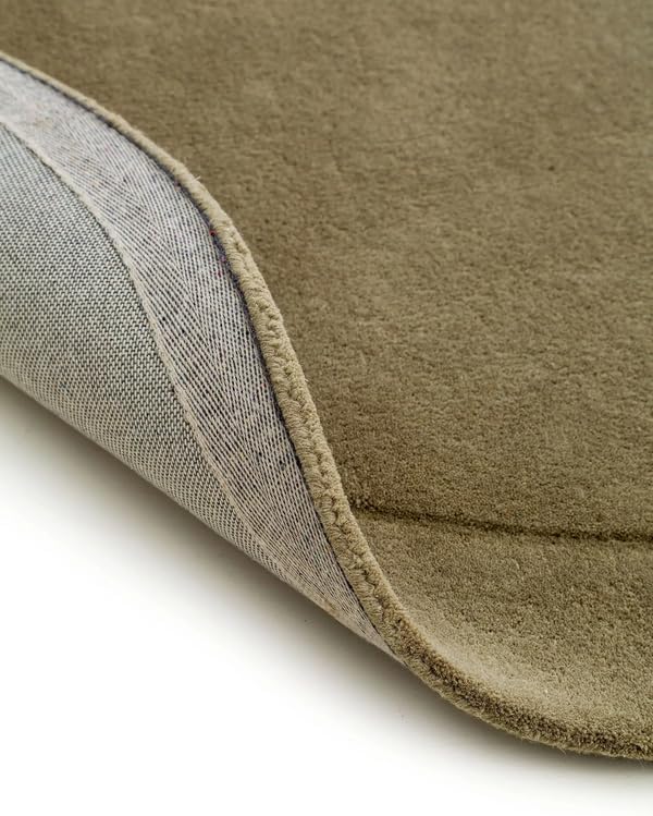 ODETTE RUGS Wool Runner Rug 2x6 Green Handtufed Runner Ideal for High Traffic Areas Living Room Bedroom Hallways (Green) - Image 3