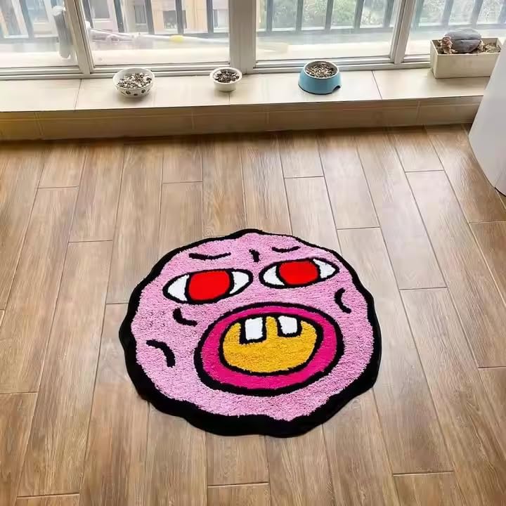 Takashi Murakami Smiley Flower Design Rug - Image 10