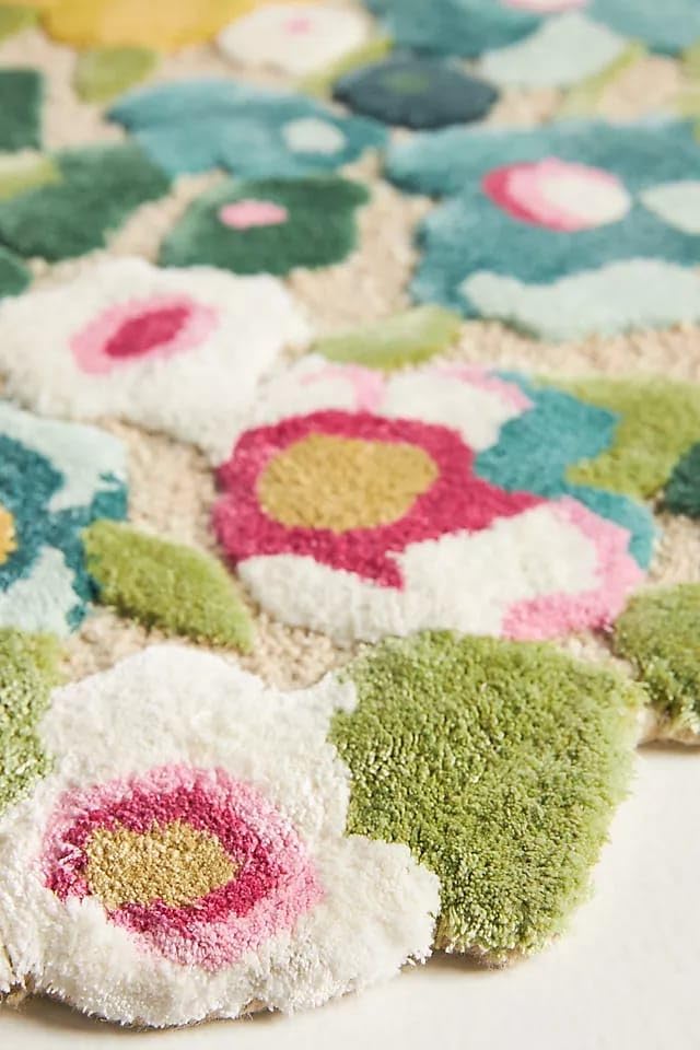 Flower Garden Design Floral Rug - Image 3
