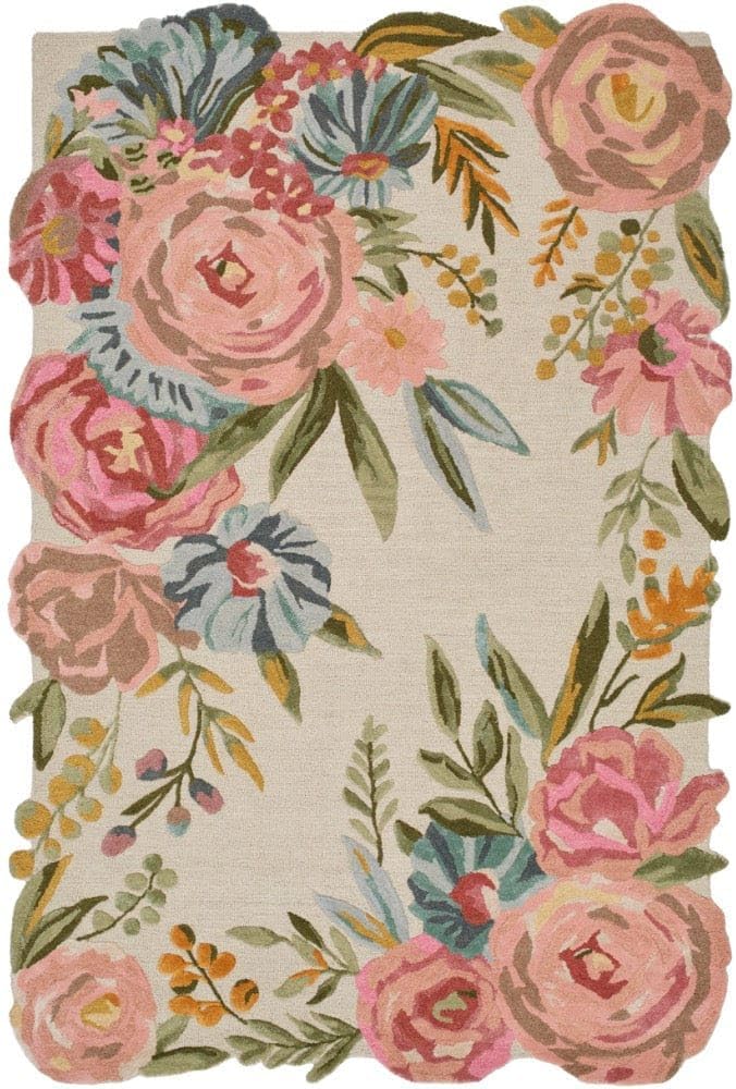 Lush Garden Landscape Inspired Floral Rug