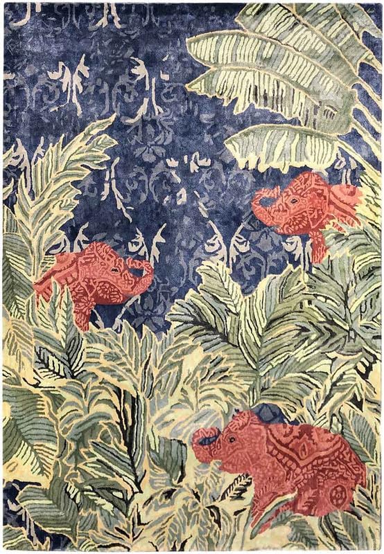 Hidden Elephant Animal Design Rug