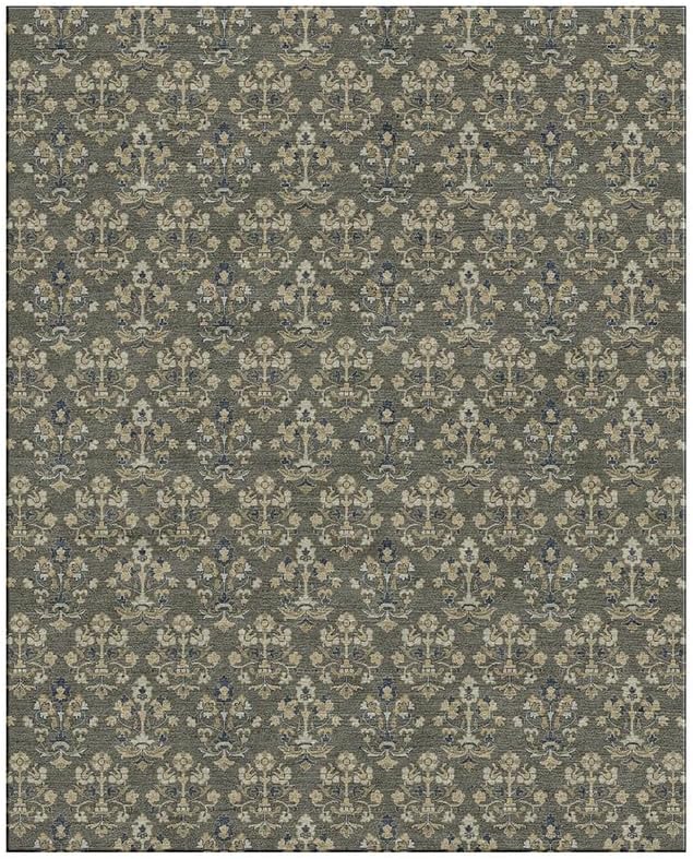 Small Flower Pattern Rectangular Area Rug - Image 6