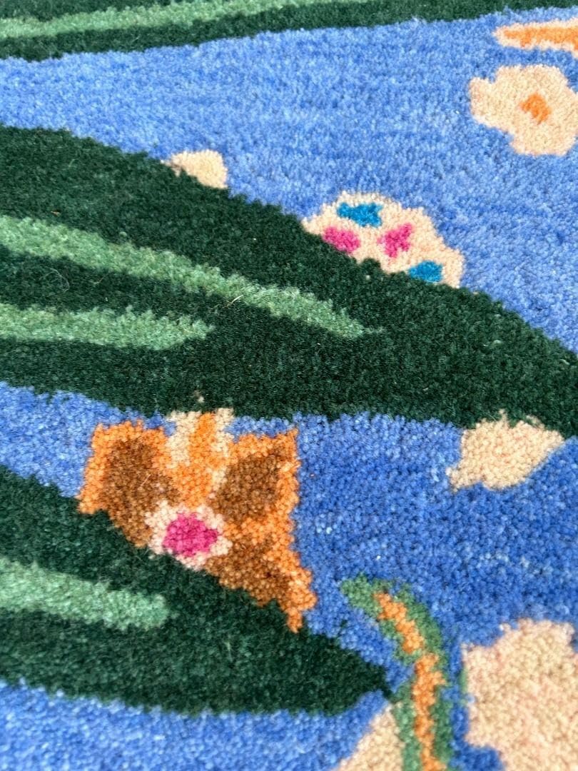 Contemporary Botanical Design Tiger Print Rug - Image 6