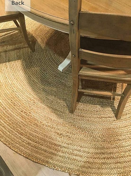 Round Braided Natural Jute Rug - Image 2