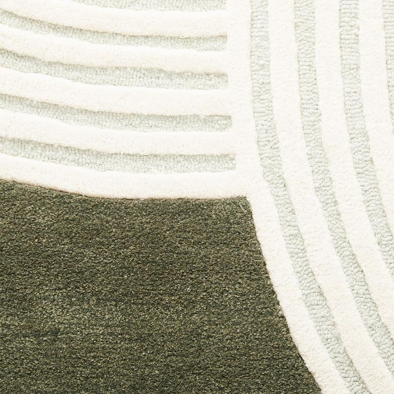 Irregular Shape Green and White Runner - Image 8