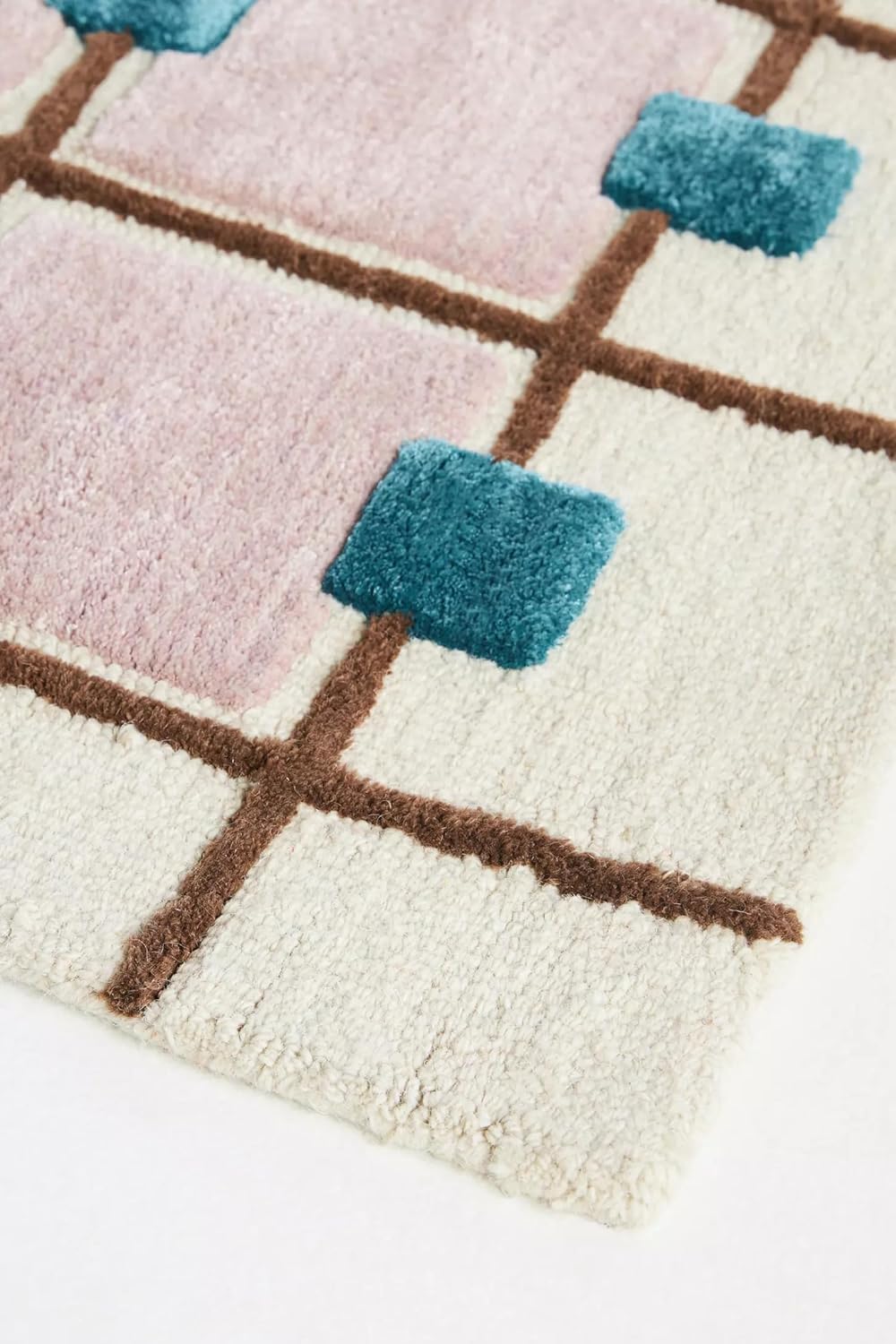 Modern Checked Design Geometric Pattern Rug - Image 6