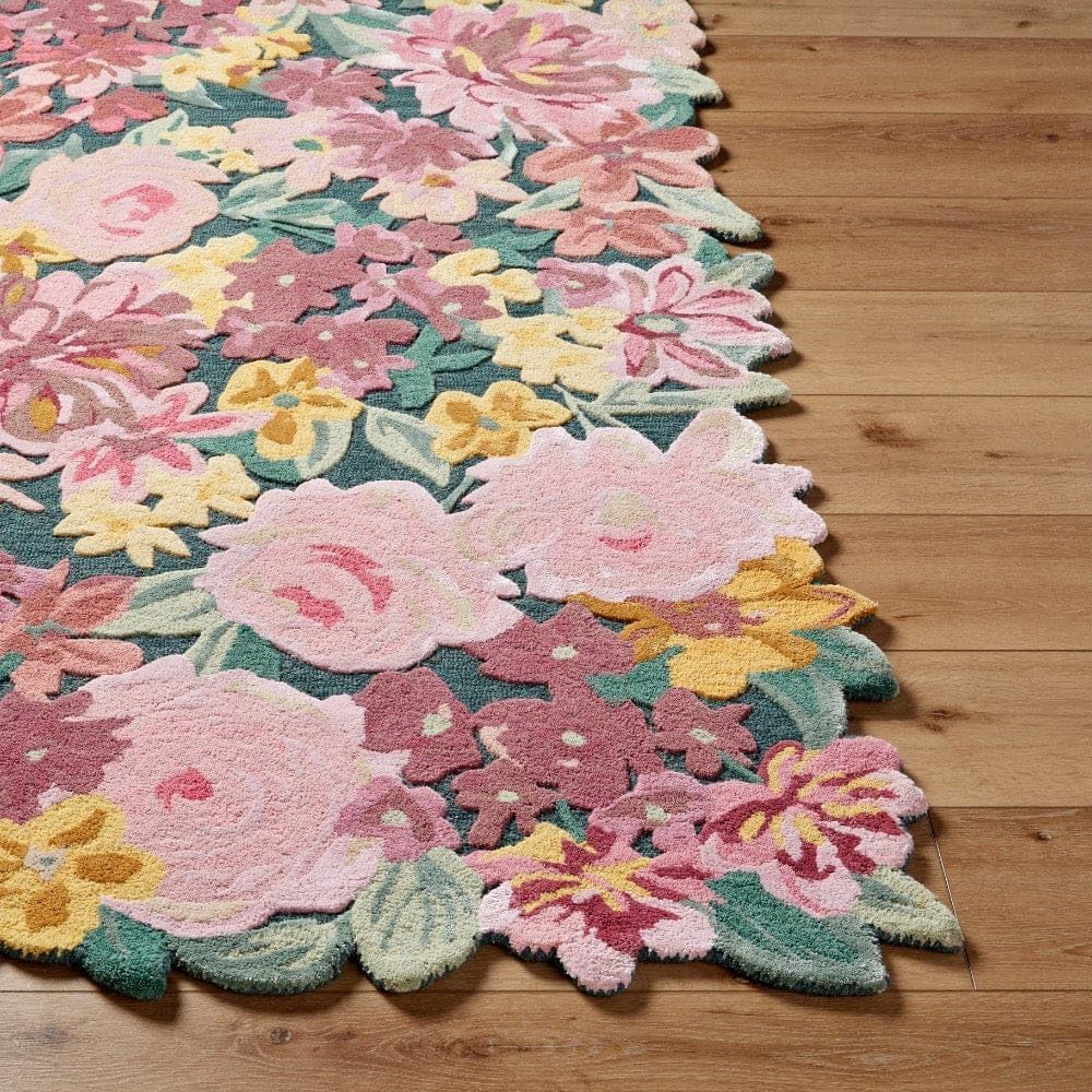 Lush Garden Landscape Inspired Floral Rug - Image 13