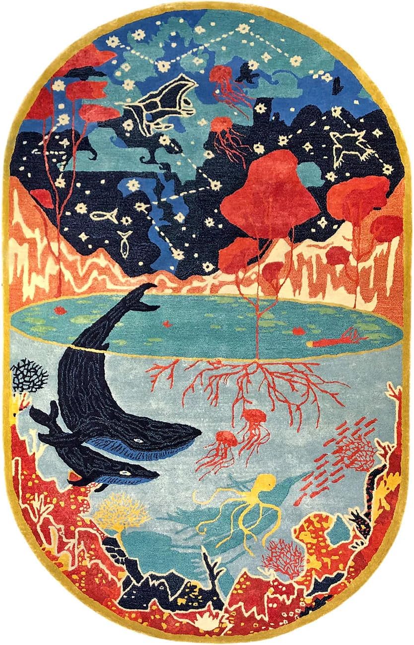 Marine Animal Print Sea Life Rug