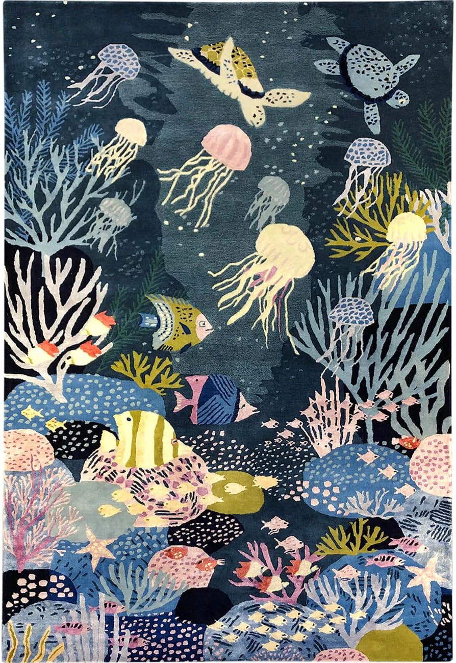 Marine Animal Print Sea Life Rug - Image 8