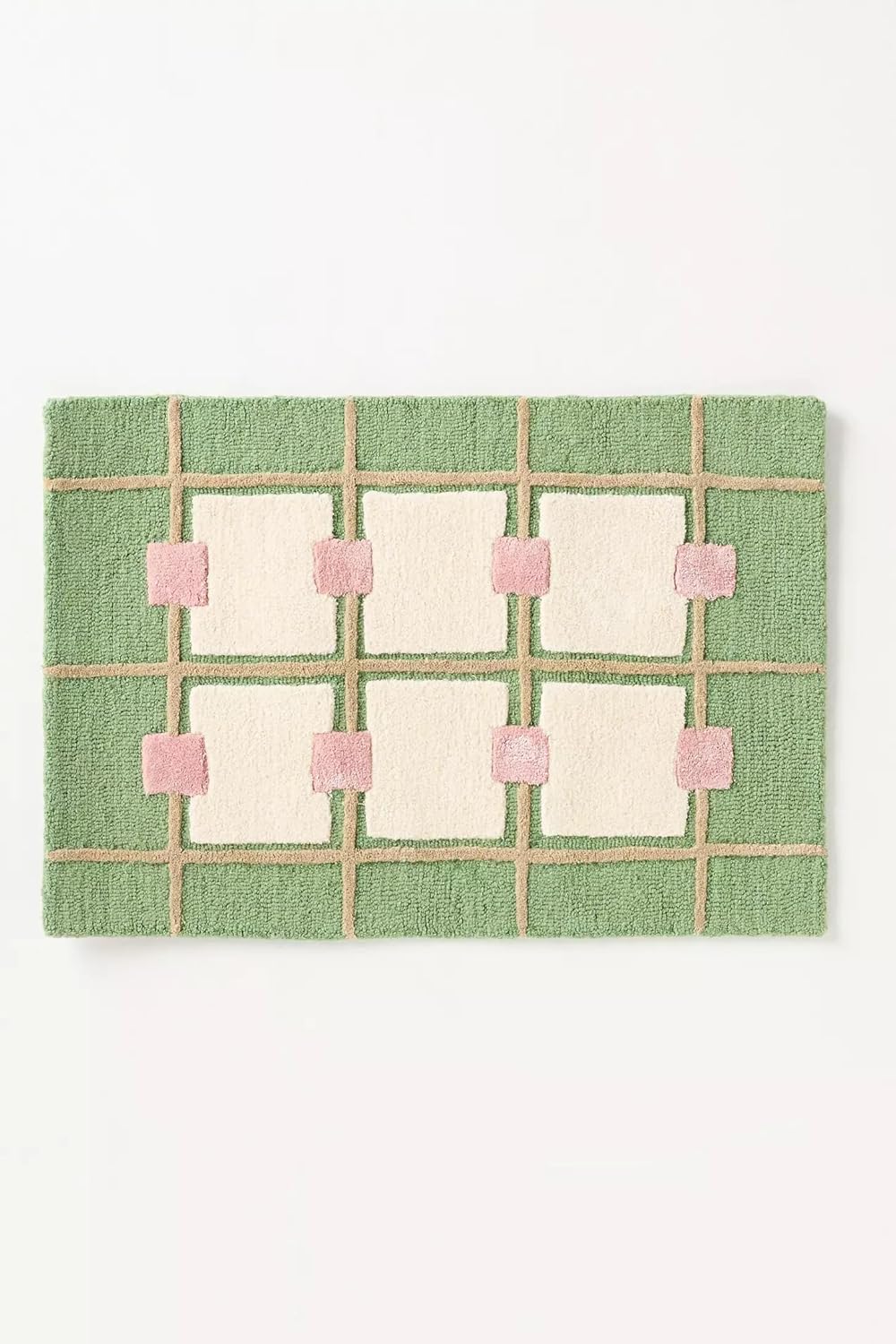 Modern Checked Design Geometric Pattern Rug - Image 3