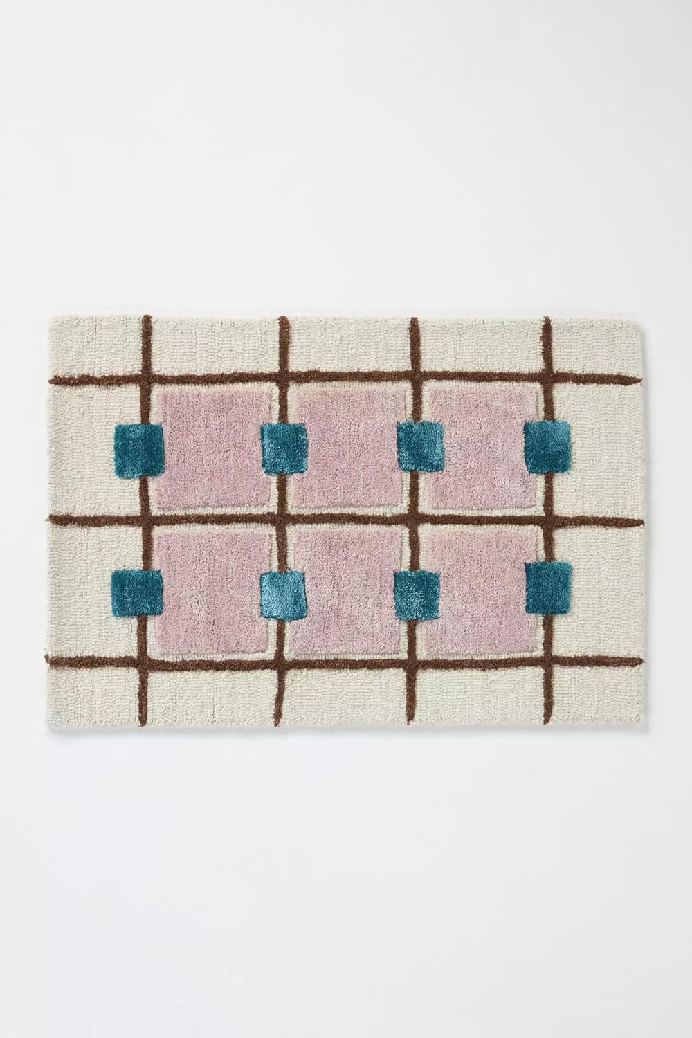 Modern Checked Design Geometric Pattern Rug - Image 7