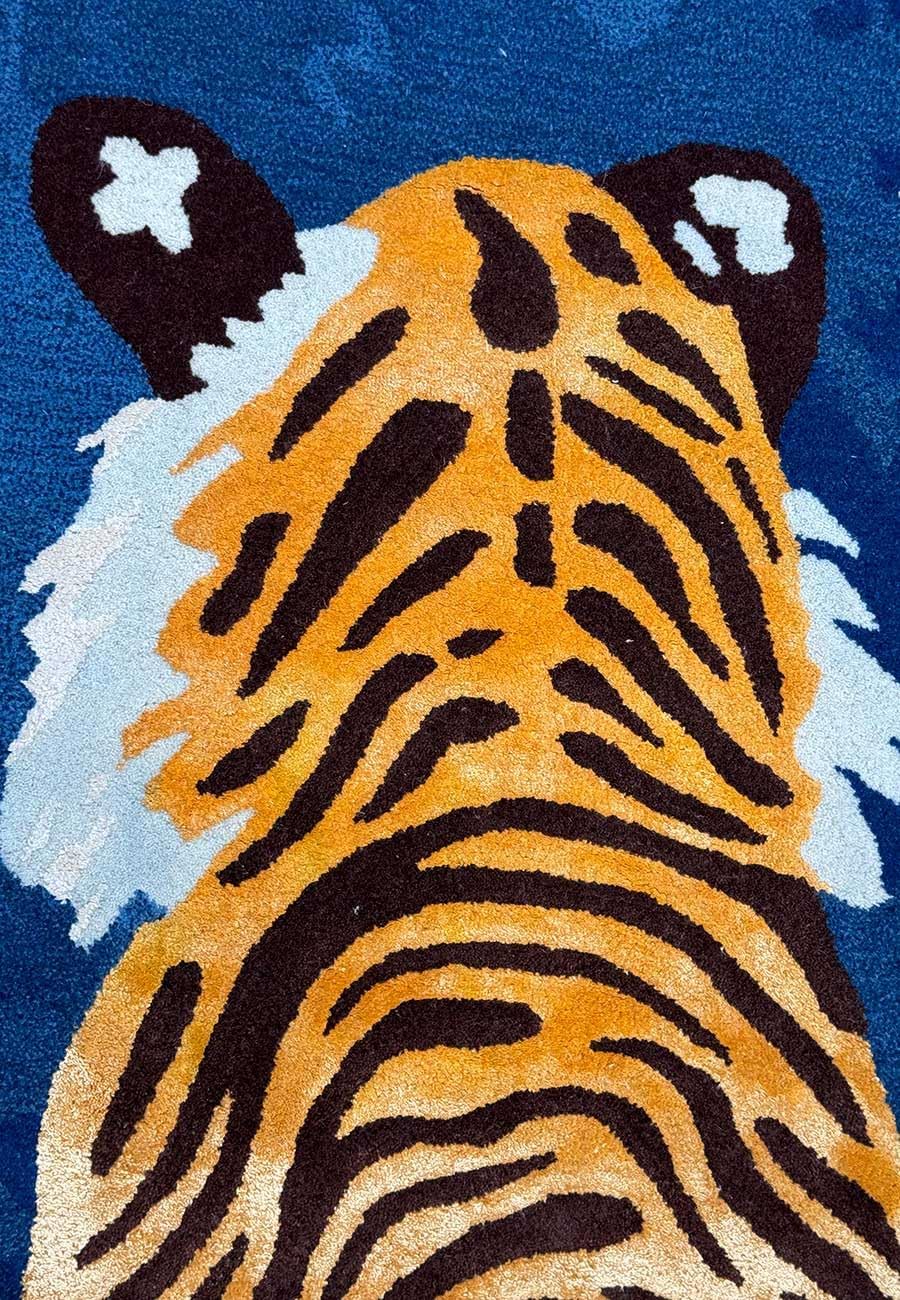 Jungle Tiger Handtufed Rug - Image 4