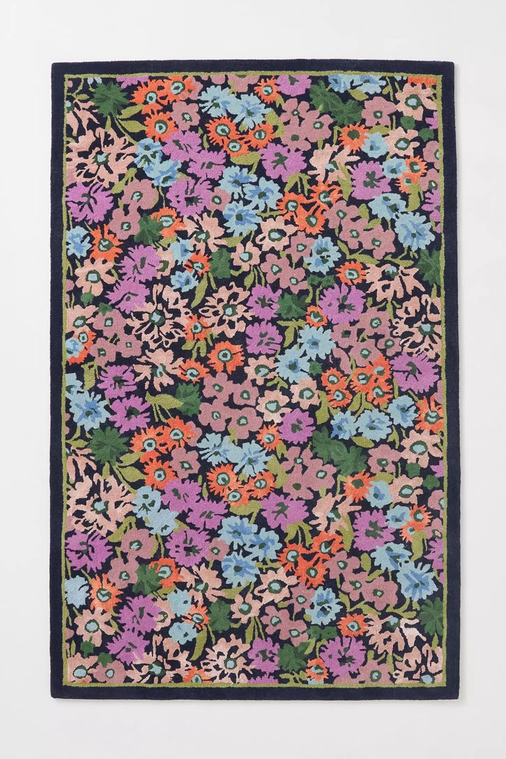 Flower Garden Design Thick Floral Area Rug