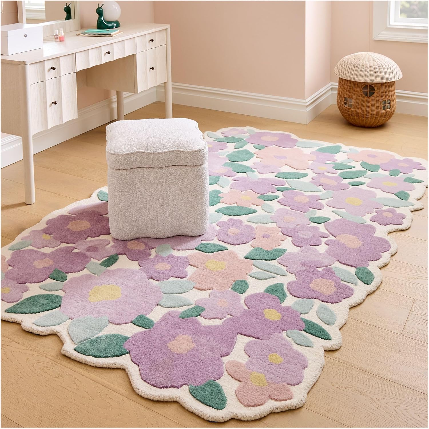 Flower Garden Design Thick Floral Area Rug - Image 7