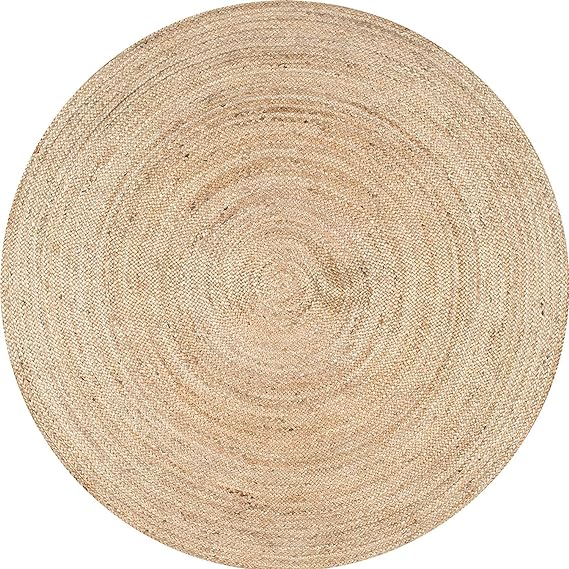 Round Braided Natural Jute Rug - Image 5