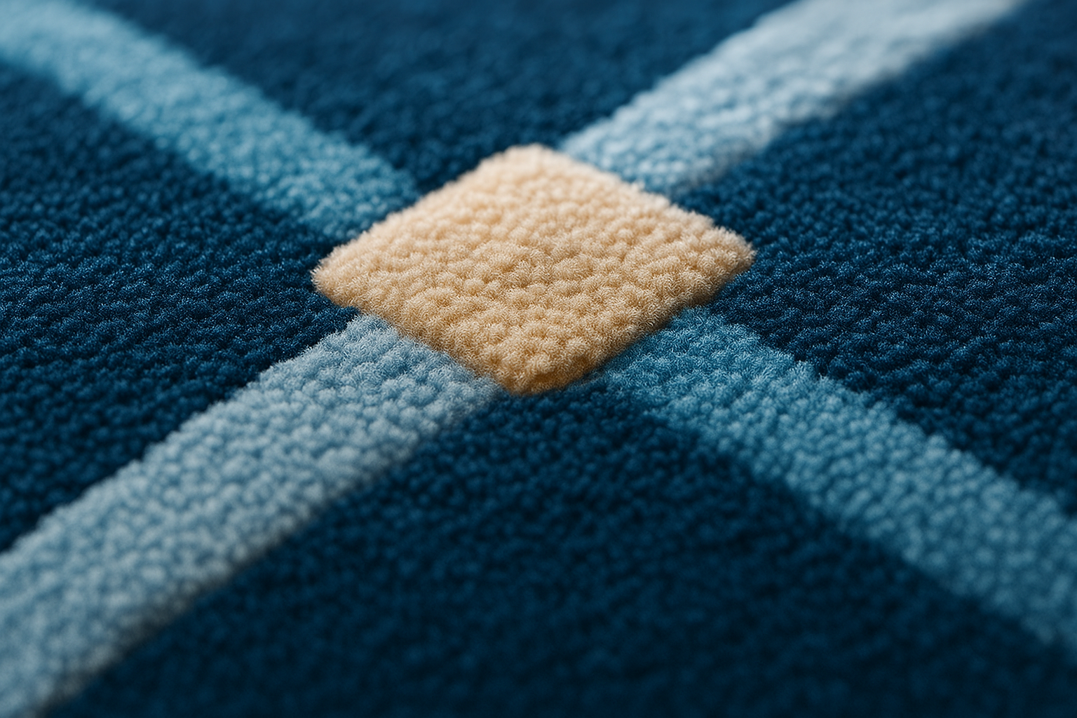 Handmade Genre Solenne Checkered , Soft Wool Rugs Carpet - Image 4