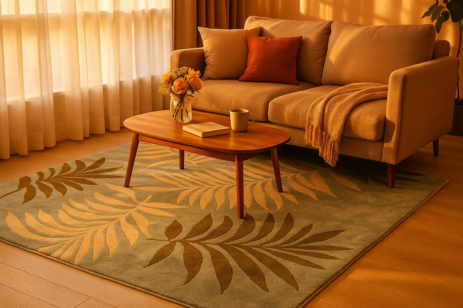 Handmade Soho Kyrie Ferns N.Z. Soft Wool Rugs Carpet, Living Room rugs - Image 9