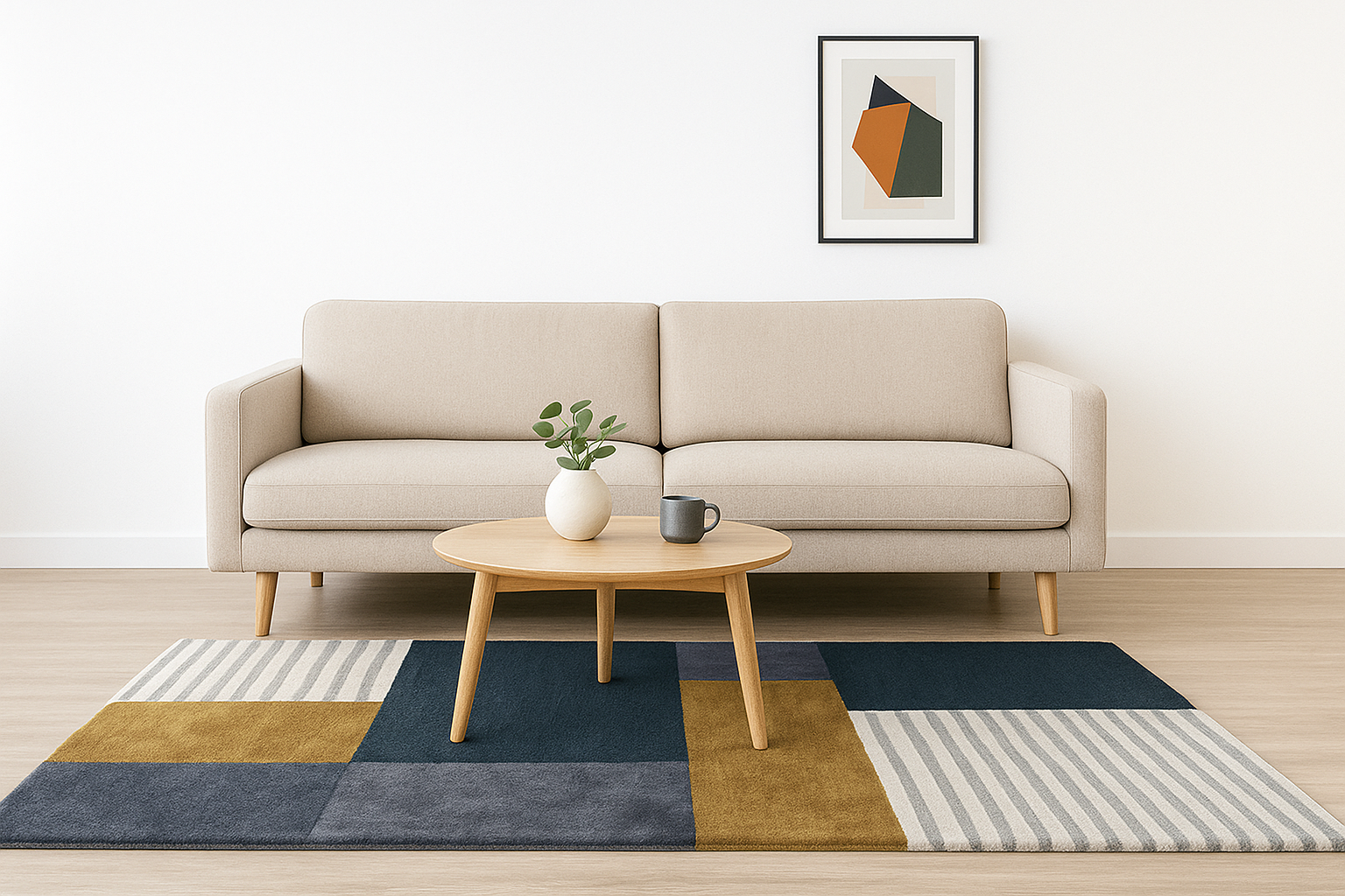 Hand tufted-Cinnamon Salmagundi, Wool Rug Soft Carpet Living Room - Image 2