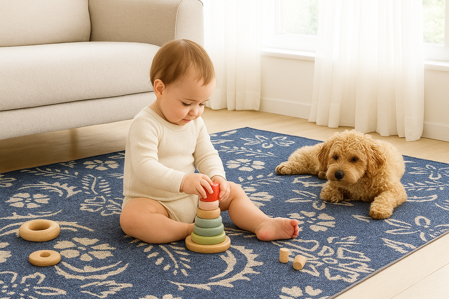 Hand Tufted-Delya,Wool Rug Soft Carpet Rugs - Image 5