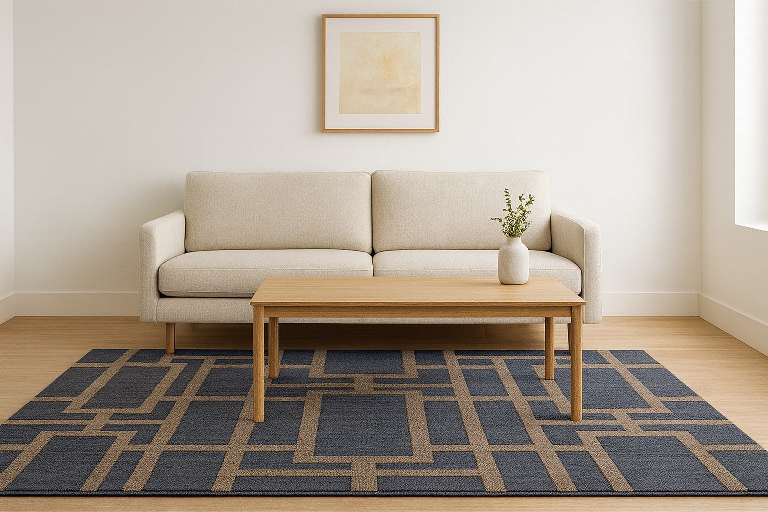 Hand-Tufted Modern Design Wool Rug Soft & Durable Carpet - Image 7