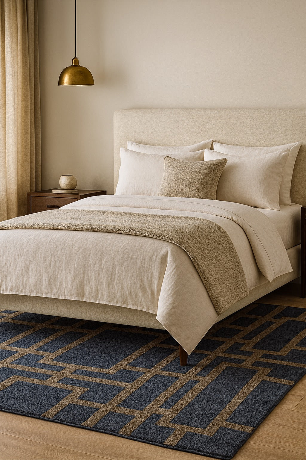 Hand-Tufted Modern Design Wool Rug Soft & Durable Carpet - Image 3