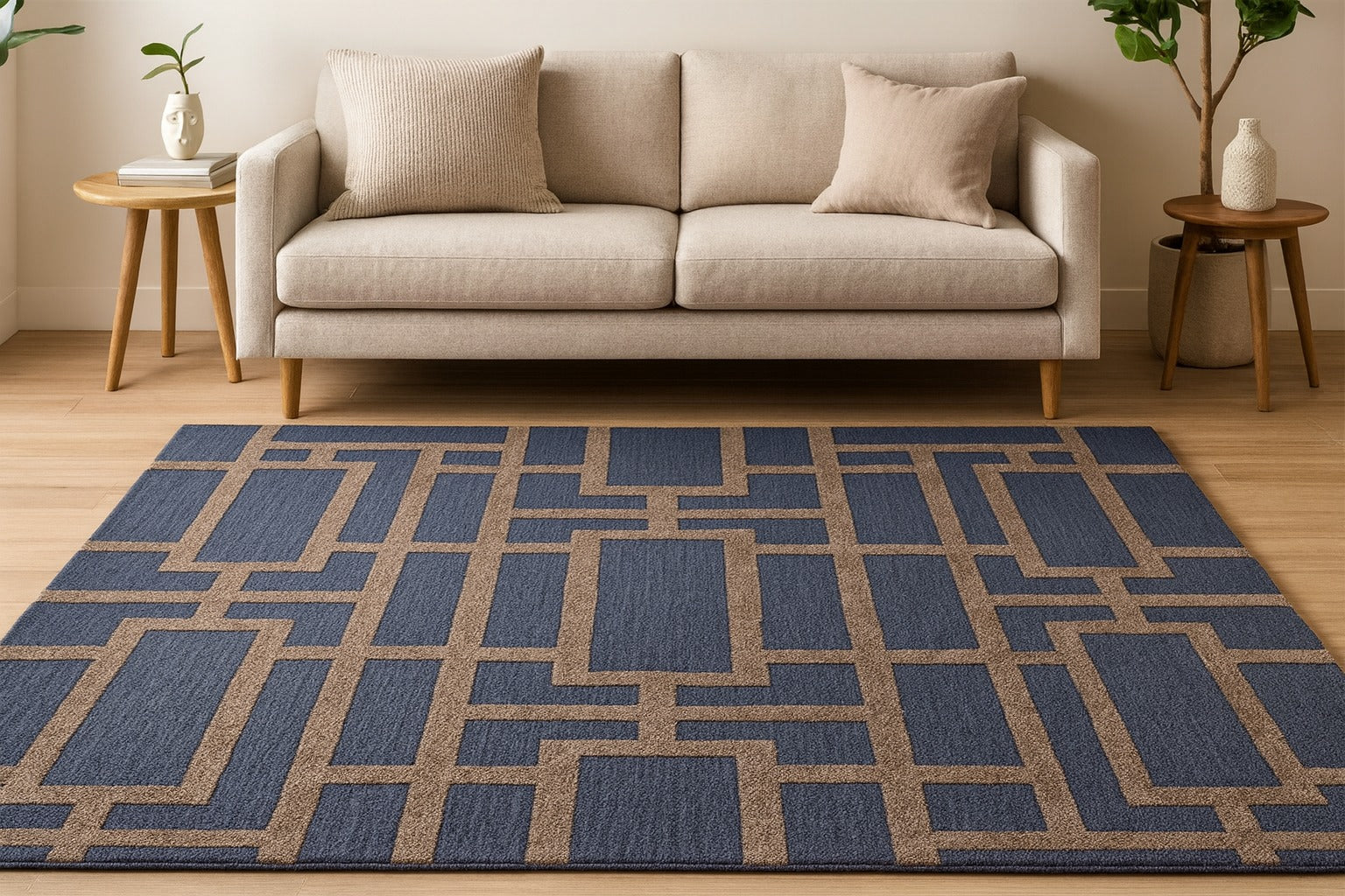Hand-Tufted Modern Design Wool Rug Soft & Durable Carpet - Image 4