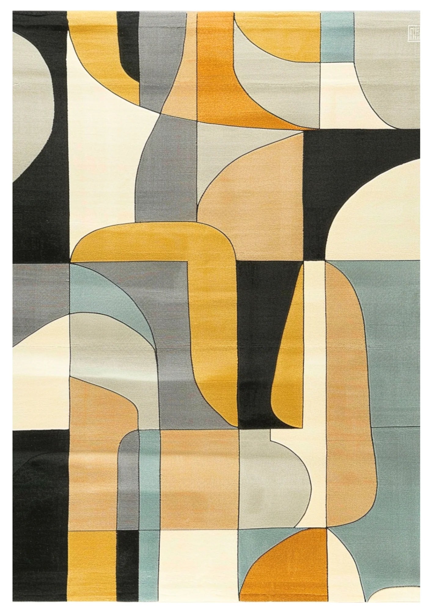 Wool Handtufted - Retroflux Wool Rug Soft Carpet, Living Room rugs