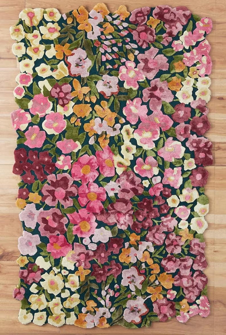 Cassia Floral Hand Tufted Multicolored Rug