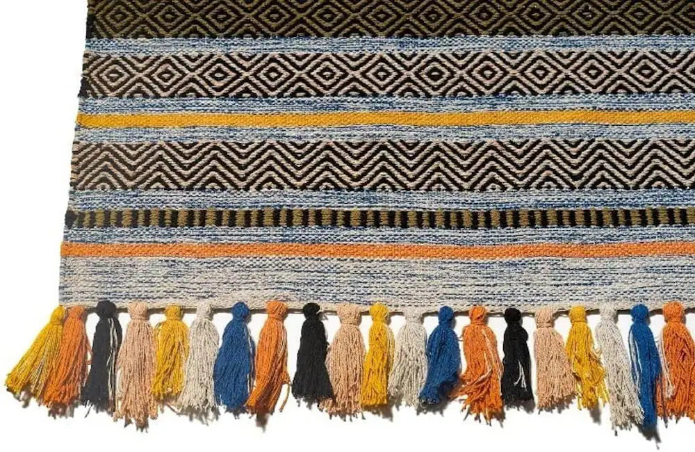 Boho Chic Handmade Cotton Runner Rug - Image 3